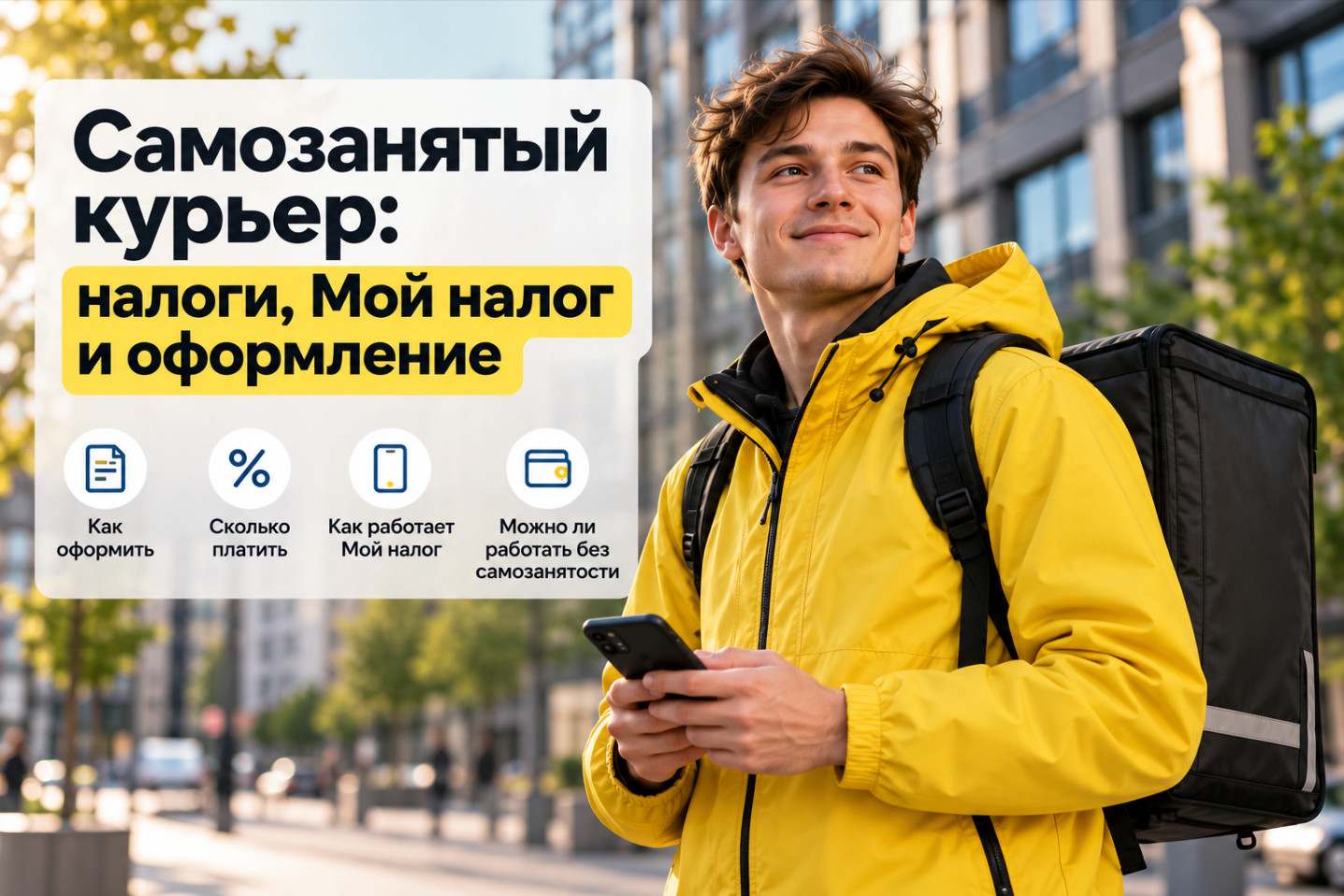 Самозанятый курьер Яндекс Еды