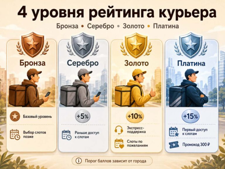 Рейтинг курьеров Яндекс Еды